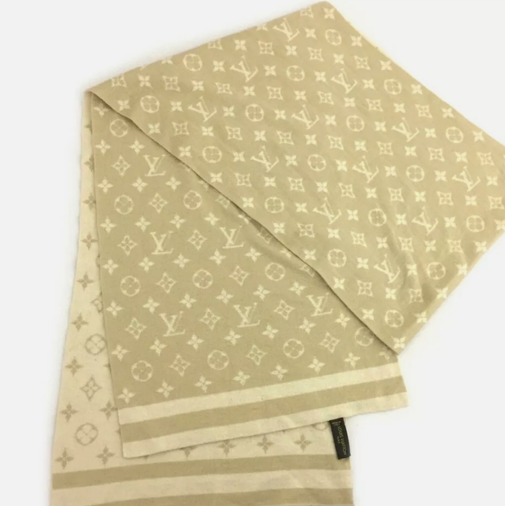 LOUIS VUITTON MONOGRAM CASHMERE SILK SCARF /A0614 - Picture 8 of 14